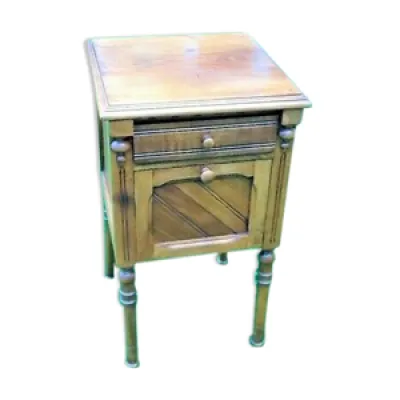 Table de chevet ancienne - noyer tiroir