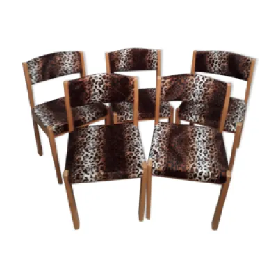 Set de 5 chaises Baumann - panthere
