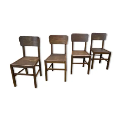 4 chaises bistrot café - 1950