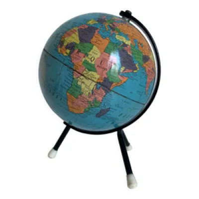 Globe vintage 1960 terrestre - tripode