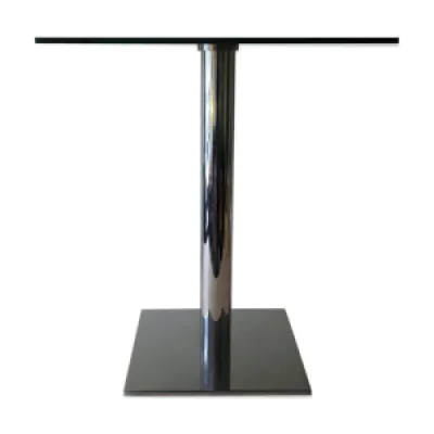 Table basse en verre - acier noir