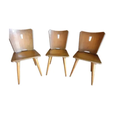 3 chaises bistrot brutalistes - 60