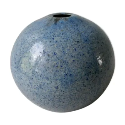 Vase boule en céramique - bleue