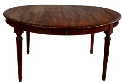 table ovale en palissandre - louis xvi