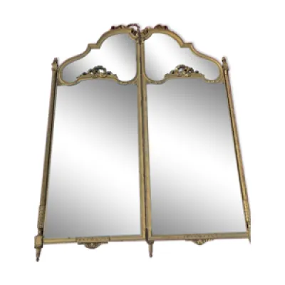 miroir paravent bois - style