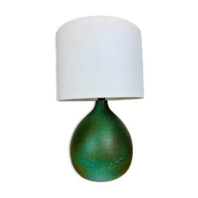 Lampe céramique figue - verte