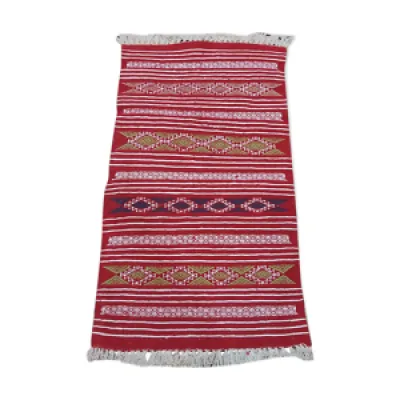 tapis rouge artisanal - 115cm