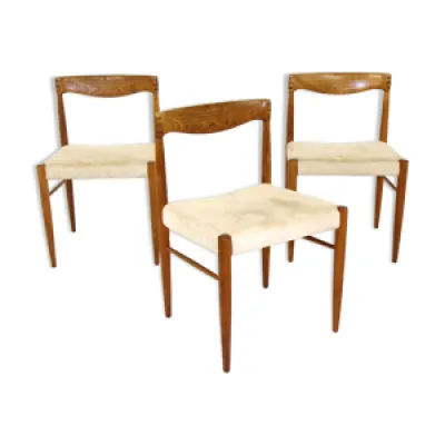Set de 3 chaisesen chêne, - 1960