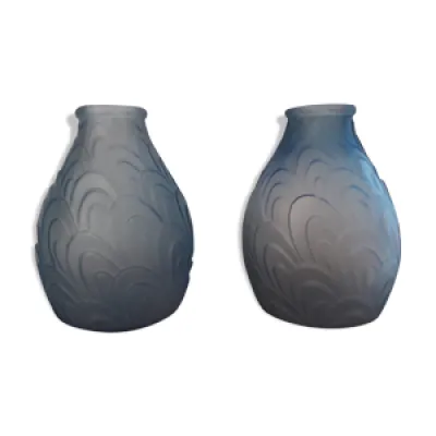 Duo de vases Sars art - bleu