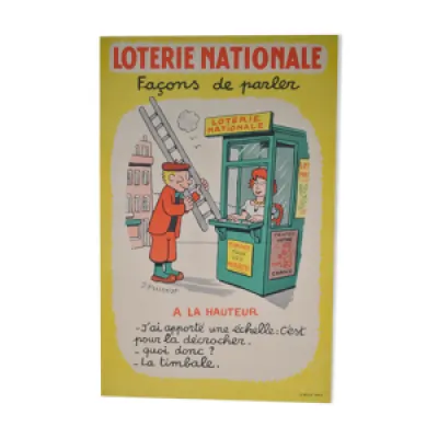 Affiche Loterie National