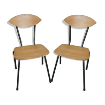 Paire de chaises en bois - 60