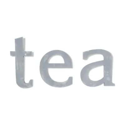 Lettres d'enseigne tea - gris