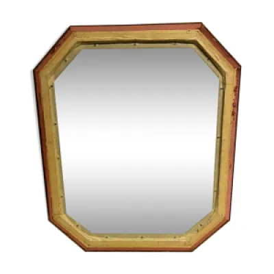 Miroir doré octogonal