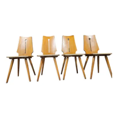 Lot 4 chaises bistrot - brutaliste