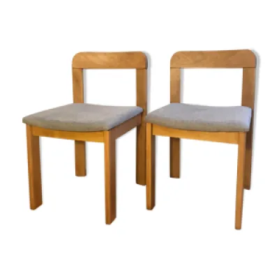 Paire de chaises en hêtre
