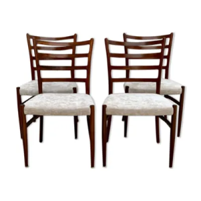 Suite de 4 chaises design - danois palissandre