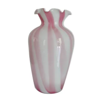 Vase collerette verre - rose