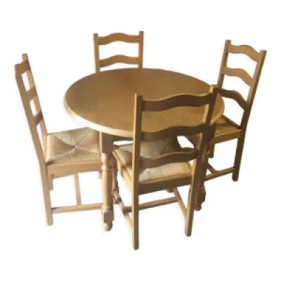 Table ronde & 4 chaises