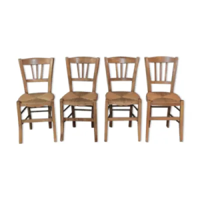 chaises en hêtre paillées