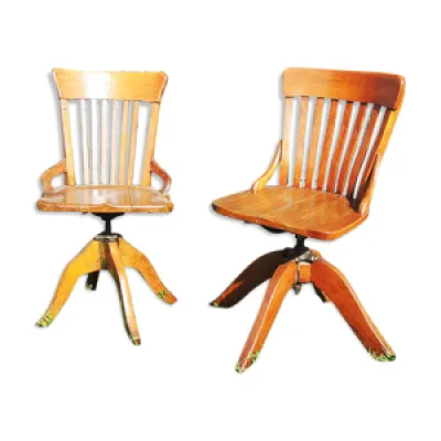 2 anciennes chaises de - bois bureau