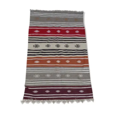 Tapis kilim traditionnel - multicolore main laine