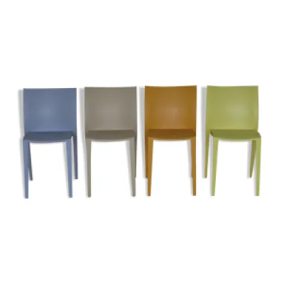 Suite de 4 chaises colorées - france
