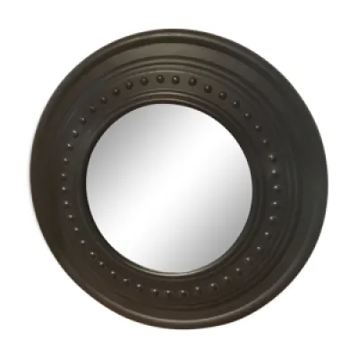 Miroir en pin rond noir - 60cm