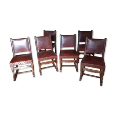 chaises anciennes en - cuir