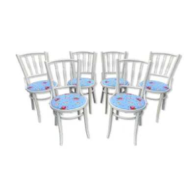 Suite de 6 anciennes - bistrot chaises
