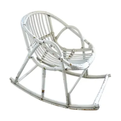 Fauteuil rocking chair - rotin
