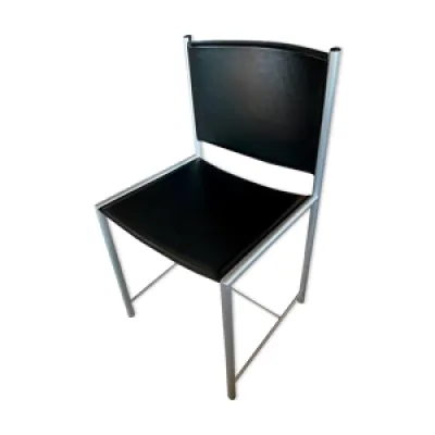 Chaises Cidue assise - cuir aluminium