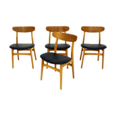 set de 4 chaises en teck - 1960 danemark