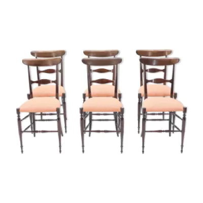 Set de 6 chaises Campanino - noyer