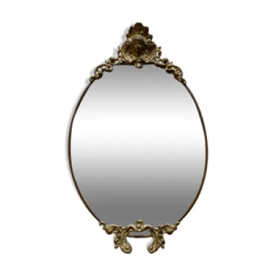 miroir ancien ovale à