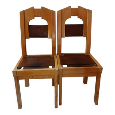 Paire de chaises mid - century