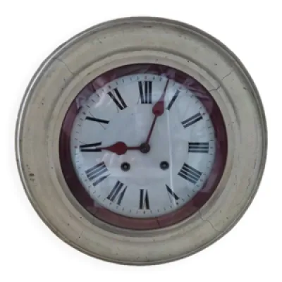 Pendule horloge de gare - bois