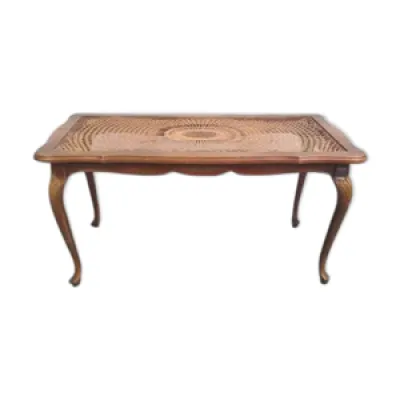 Table basse chippendale - rotin