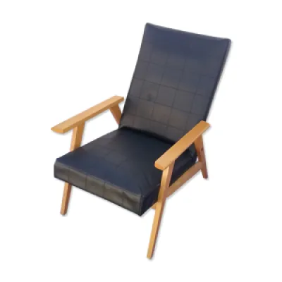 fauteuil scandinave en - noir