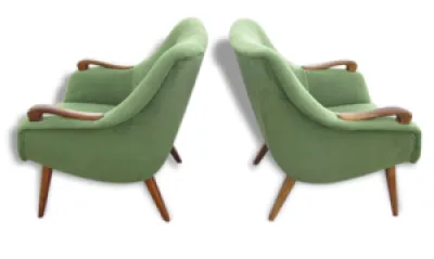 Paire de fauteuils années - 50