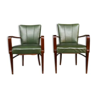 Paire de fauteuils 1940 - vert