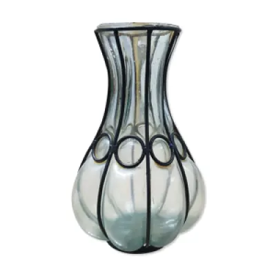 Vase en verre soufflé - fer