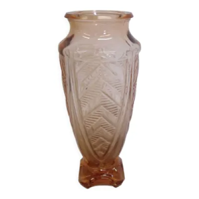 Vase en verre soufflé - rose art