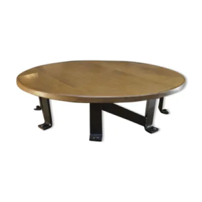 Table basse industrielle - ronde