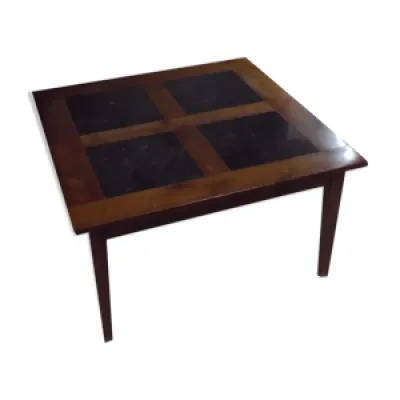 Table bi matière bois - pierre