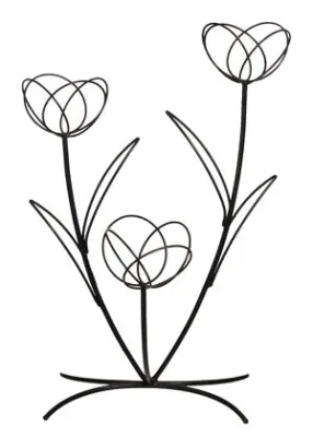 Porte-plantes fleurs - fer noir