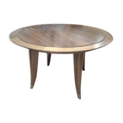 Table basse ronde Art - deco bois