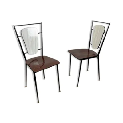 Paire de chaises design - formica 70