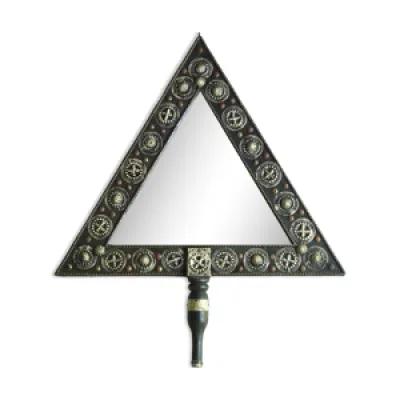 Miroir berbère marocain - triangulaire bois