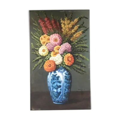 Tableau bouquet dans - bleu