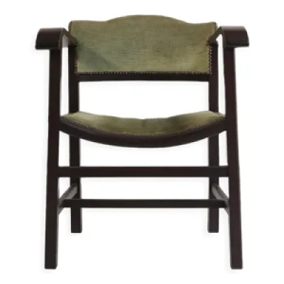 fauteuil art déco noir - vert